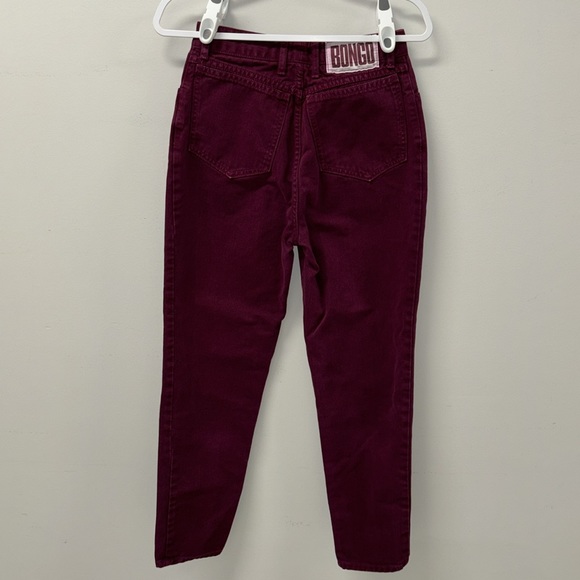 Vintage Bongo high waist exposed button fly tapered jeans 9 - Picture 4 of 11